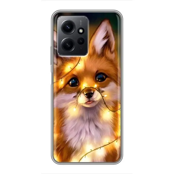 Чехол с принтом «Лисичка в гирляндах» для Xiaomi Redmi Note 12 Чехол с принтом «Лисичка в гирляндах» для Xiaomi Redmi Note 12