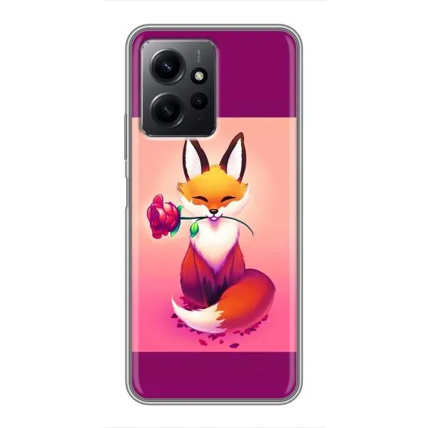 Чехол с принтом «Лисичка с розочкой» для Xiaomi Redmi Note 12 Чехол с принтом «Лисичка с розочкой» для Xiaomi Redmi Note 12