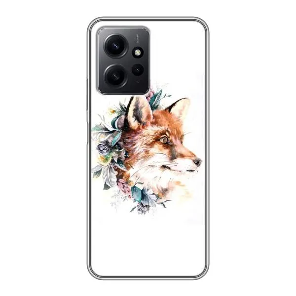 Чехол с принтом «Лисичка в цветочках» для Xiaomi Redmi Note 12 Чехол с принтом «Лисичка в цветочках» для Xiaomi Redmi Note 12
