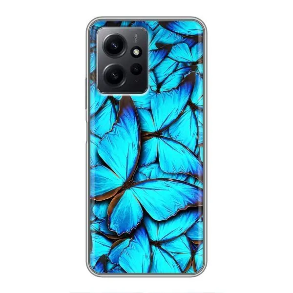 Чехол с принтом «Синие бабочки» для Xiaomi Redmi Note 12