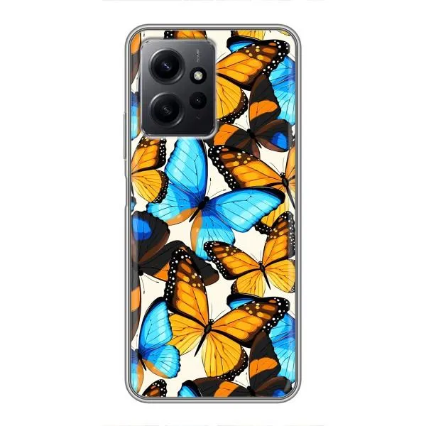 Чехол с принтом «Яркие бабочки» для Xiaomi Redmi Note 12