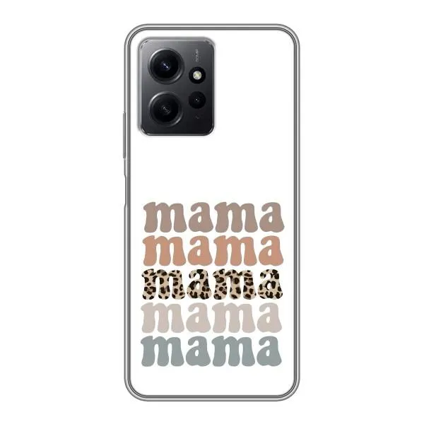 Чехол с принтом «Текстовый коллаж мама» для Xiaomi Redmi Note 12