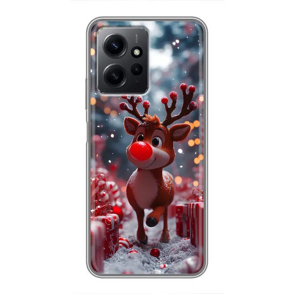 Чехол с принтом «Олень среди подарков» для Xiaomi Redmi Note 12 Чехол с принтом «Олень среди подарков» для Xiaomi Redmi Note 12