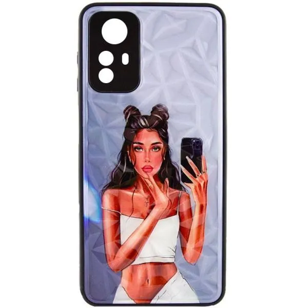 TPU+PC чехол Prisma Ladies для Xiaomi Redmi Note 12S — Black in White — фото 2