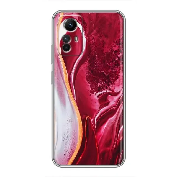 Чохол з принтом «Мрамор червоний» для Xiaomi Redmi Note 12s