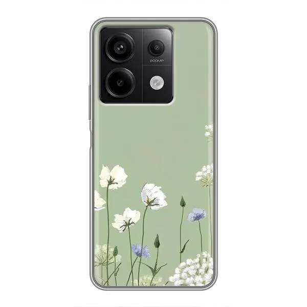 Чехол с принтом «Цветы на зеленом» для Xiaomi Redmi Note 13 (5G) Чехол с принтом «Цветы на зеленом» для Xiaomi Redmi Note 13 (5G)