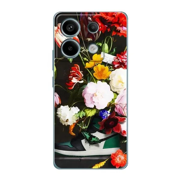 Чехол с принтом «Nike цветы» для Xiaomi Redmi Note 13 Pro (5G)