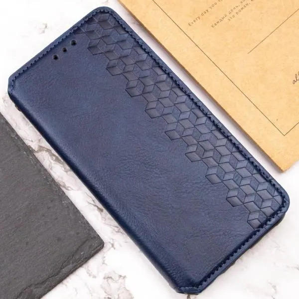 Кожаный чехол-книжка GETMAN Cubic (PU) для Xiaomi Redmi Note 13 Pro+ — Синий — фото 5 Кожаный чехол-книжка GETMAN Cubic (PU) для Xiaomi Redmi Note 13 Pro+ — Синий — фото 5
