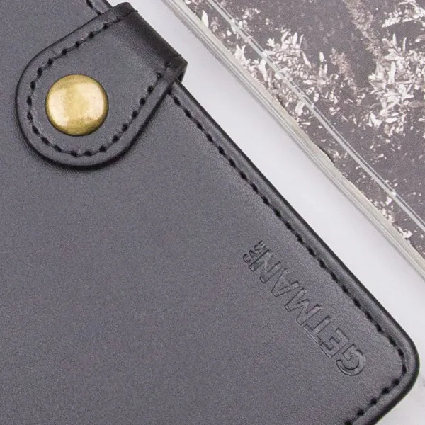 Кожаный чехол-книжка GETMAN Gallant (PU) для Xiaomi Redmi Note 13 Pro+ — Черный — фото 4