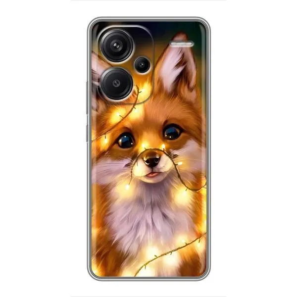 Чехол с принтом «Лисичка в гирляндах» для Xiaomi Redmi Note 13 Pro Plus