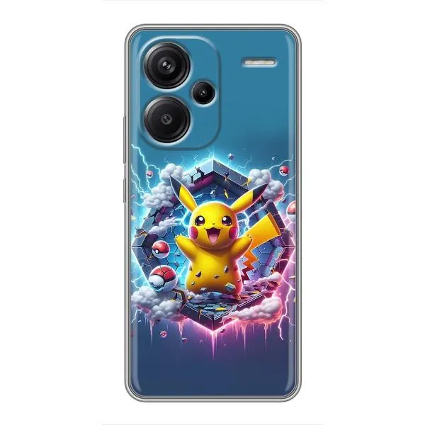 Чехол с принтом «Лого Пикачу» для Xiaomi Redmi Note 13 Pro Plus