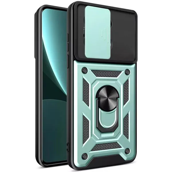 Чехол Ummi Camshield Serge Ring для Xiaomi Redmi Note 13 Pro 4G / 14s / Poco M6 Pro 4G — Зеленый — фото 2 Чехол Ummi Camshield Serge Ring для Xiaomi Redmi Note 13 Pro 4G / 14s / Poco M6 Pro 4G — Зеленый — фото 2