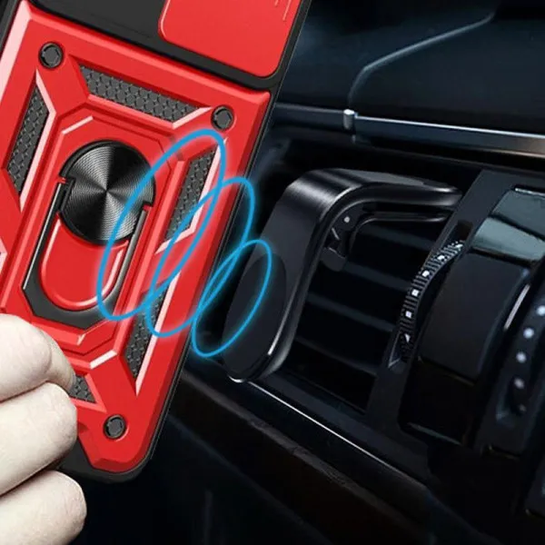 Чехол Ummi Camshield Serge Ring для Xiaomi Redmi Note 13 Pro 4G / 14s / Poco M6 Pro 4G — Красный — фото 4 Чехол Ummi Camshield Serge Ring для Xiaomi Redmi Note 13 Pro 4G / 14s / Poco M6 Pro 4G — Красный — фото 4