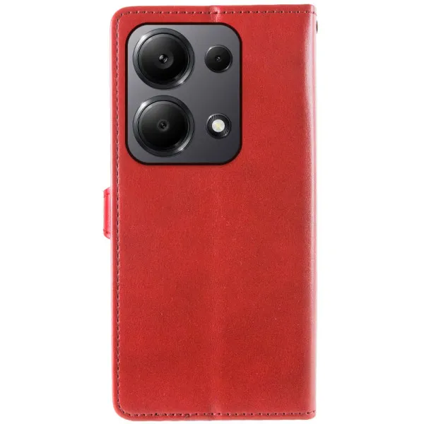 Кожаный чехол-книжка GETMAN Gallant (PU) для Xiaomi Redmi Note 13 Pro 4G / Poco M6 Pro 4G — Красный — фото 2