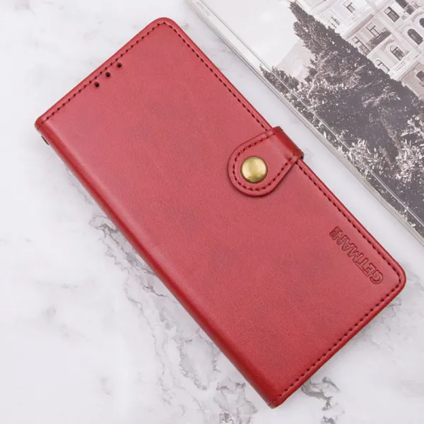 Кожаный чехол-книжка GETMAN Gallant (PU) для Xiaomi Redmi Note 13 Pro 4G / Poco M6 Pro 4G — Красный — фото 5