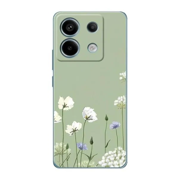 Чехол с принтом «Цветы на зеленом» для Xiaomi Redmi Note 13 Pro