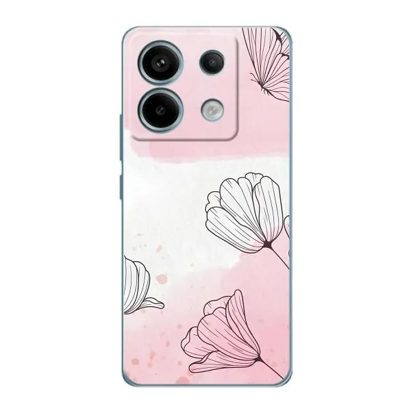 Чехол с принтом «Розовые цветы» для Xiaomi Redmi Note 13 Pro