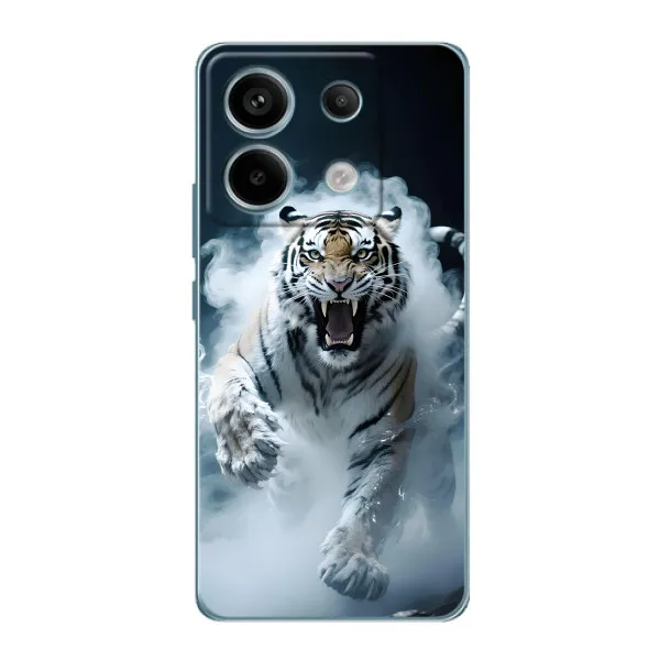 Чехол с принтом «Белый тигр в дыму» для Xiaomi Redmi Note 13 Pro