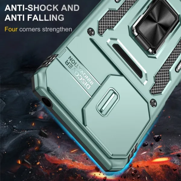 Ударостійкий чохол Camshield Army Ring для Xiaomi Redmi Note 13 4G — Зелений — фото 5