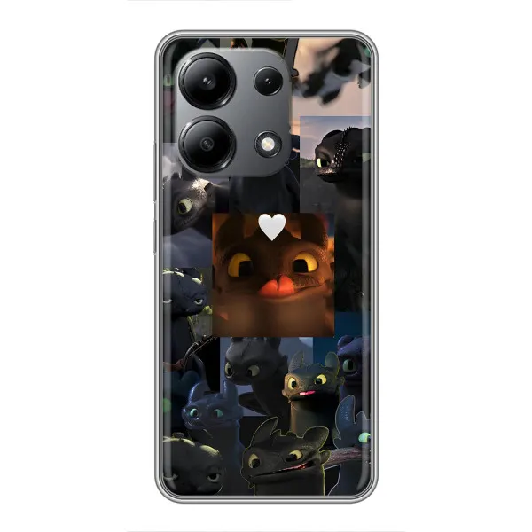Чехол с принтом «Дракон коллаж» для Xiaomi Redmi Note 13 (4G)