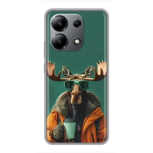 Чехол с принтом «Лось с кофе» для Xiaomi Redmi Note 13 (4G) Чехол с принтом «Лось с кофе» для Xiaomi Redmi Note 13 (4G)