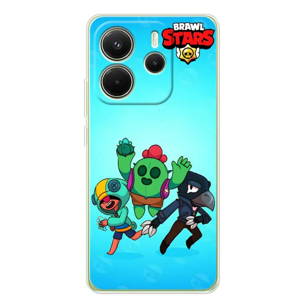 Чехол с принтом «Трио героев» для Xiaomi Redmi Note 14 4G (Global)