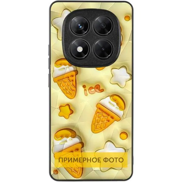 TPU+PC чехол Prisma Fluffie для Xiaomi Redmi Note 14 4G (Int. version) — Небесно голубой — фото 2