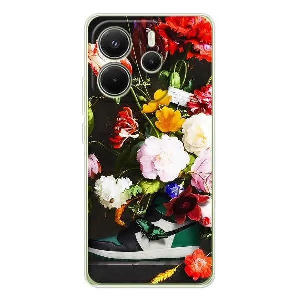 Чехол с принтом «Nike цветы» для Xiaomi Redmi Note 14 4G (EU)