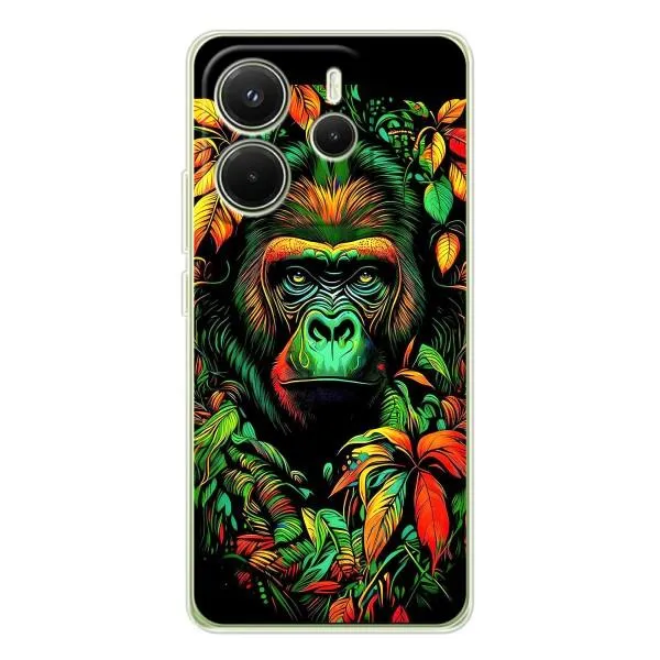 Чехол с принтом «Обезьяна в тропиках» для Xiaomi Redmi Note 14 4G (EU)