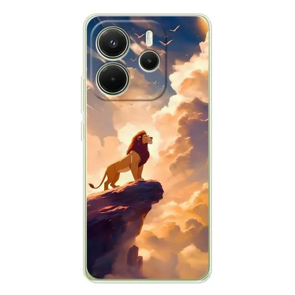 Чехол с принтом «Симба на скале» для Xiaomi Redmi Note 14 4G (EU)