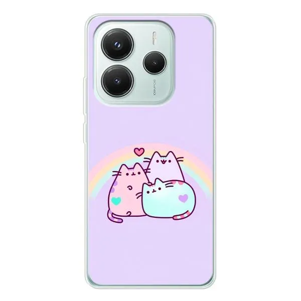 Чехол с принтом «Радужные котики» для Xiaomi Redmi Note 14 5G Чехол с принтом «Радужные котики» для Xiaomi Redmi Note 14 5G