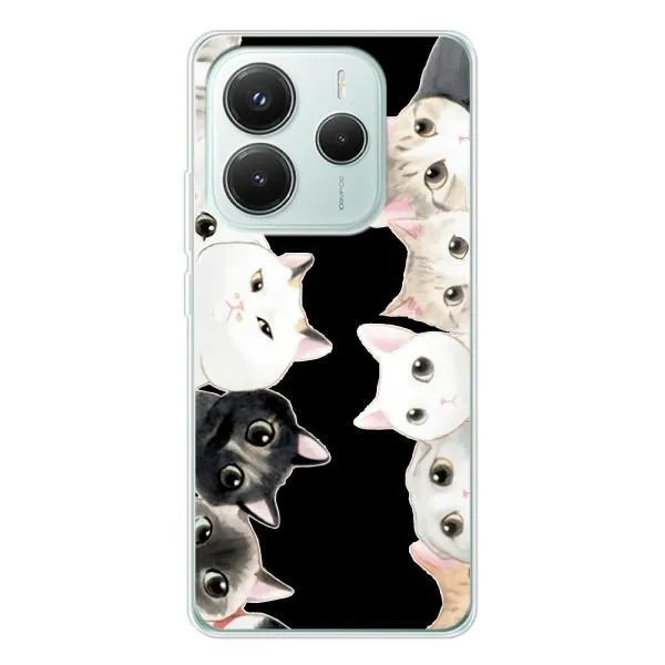 Чехол с принтом «Взгляд котов» для Xiaomi Redmi Note 14 5G Чехол с принтом «Взгляд котов» для Xiaomi Redmi Note 14 5G