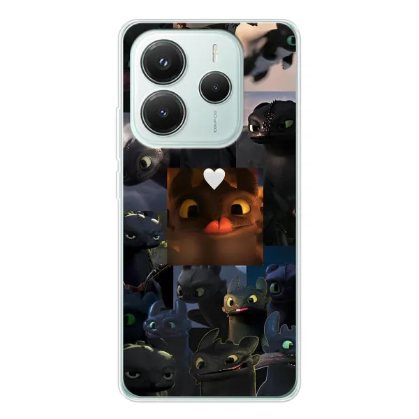 Чехол с принтом «Дракон коллаж» для Xiaomi Redmi Note 14 5G Чехол с принтом «Дракон коллаж» для Xiaomi Redmi Note 14 5G