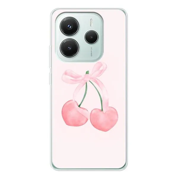 Чехол с принтом «Розовые вишни» для Xiaomi Redmi Note 14 5G Чехол с принтом «Розовые вишни» для Xiaomi Redmi Note 14 5G