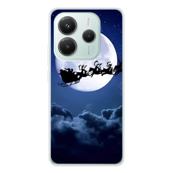 Чехол с принтом «Санта - луна» для Xiaomi Redmi Note 14 5G Чехол с принтом «Санта - луна» для Xiaomi Redmi Note 14 5G