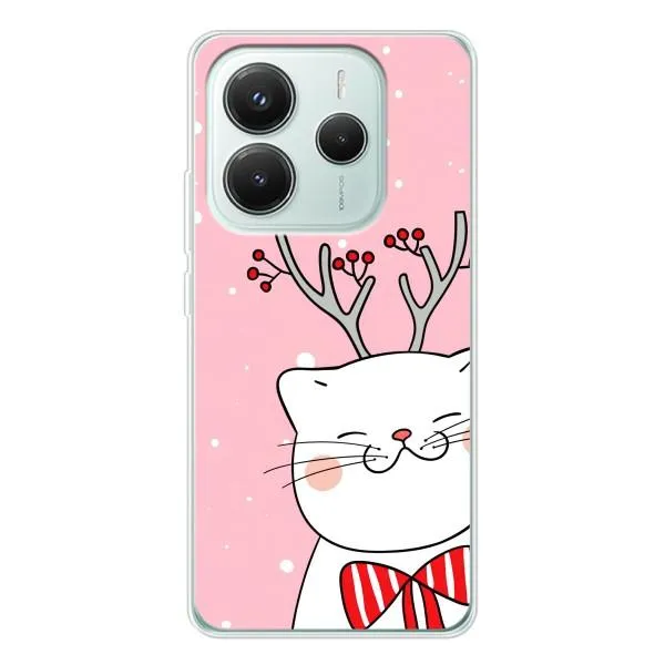 Чехол с принтом «Зимний кот» для Xiaomi Redmi Note 14 5G Чехол с принтом «Зимний кот» для Xiaomi Redmi Note 14 5G