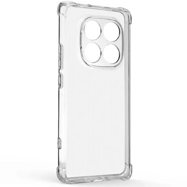 TPU чехол GETMAN Ease logo усиленные углы Full Camera для Xiaomi Redmi Note 14 Pro+ 5G — Прозрачный — фото 1