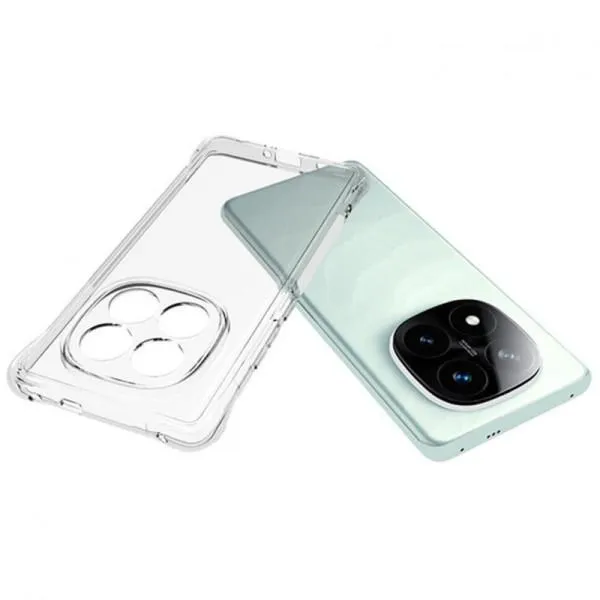 TPU чехол GETMAN Ease logo усиленные углы Full Camera для Xiaomi Redmi Note 14 Pro+ 5G — Прозрачный — фото 2