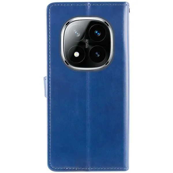 Кожаный чехол-книжка GETMAN Gallant (PU) для Xiaomi Redmi Note 14 Pro 4G — Синий — фото 2