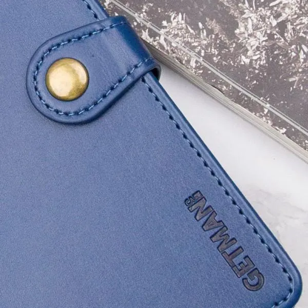 Кожаный чехол-книжка GETMAN Gallant (PU) для Xiaomi Redmi Note 14 Pro 4G — Синий — фото 4