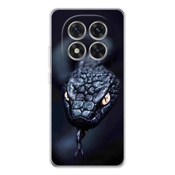 Чехол с принтом «Черная змея» для Xiaomi Redmi Note 14 Pro