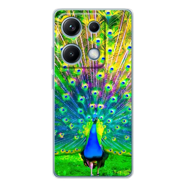 Чехол с принтом «Яркий Павлин» для Xiaomi Redmi Note 14S Чехол с принтом «Яркий Павлин» для Xiaomi Redmi Note 14S