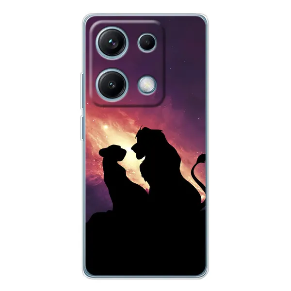 Чехол с принтом «Силуэт Симба и Налу» для Xiaomi Redmi Note 14S Чехол с принтом «Силуэт Симба и Налу» для Xiaomi Redmi Note 14S