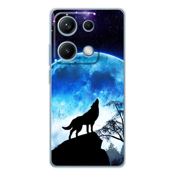 Чехол с принтом «Волк на луну» для Xiaomi Redmi Note 14S Чехол с принтом «Волк на луну» для Xiaomi Redmi Note 14S