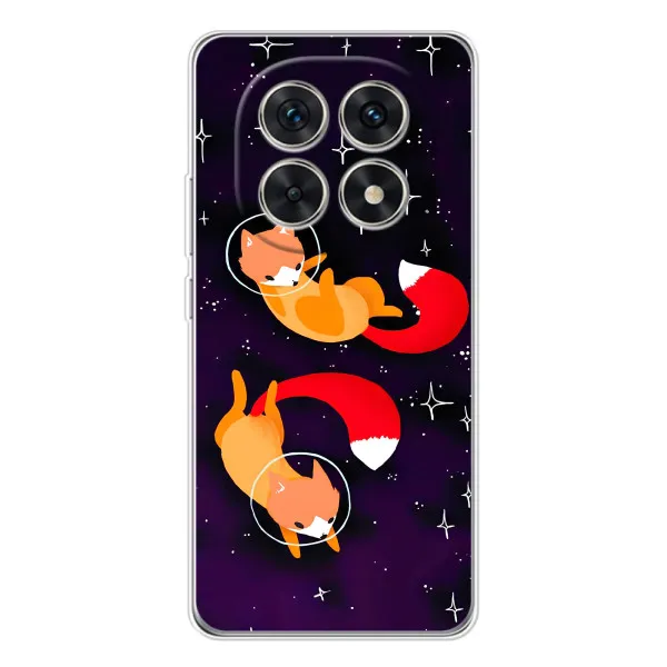 Чехол с принтом «Лисички космонавты» для Xiaomi Redmi Note 15 5G