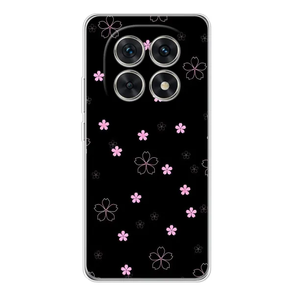 Чехол с принтом «Розовые цветы на черном» для Xiaomi Redmi Note 15 5G Чехол с принтом «Розовые цветы на черном» для Xiaomi Redmi Note 15 5G