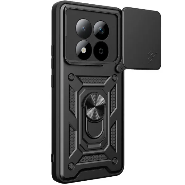 Чохол Ummi Camshield Serge Ring для Xiaomi Redmi Note 15 Pro+ 5G / Poco M8 Pro 5G — Чорний — фото 1