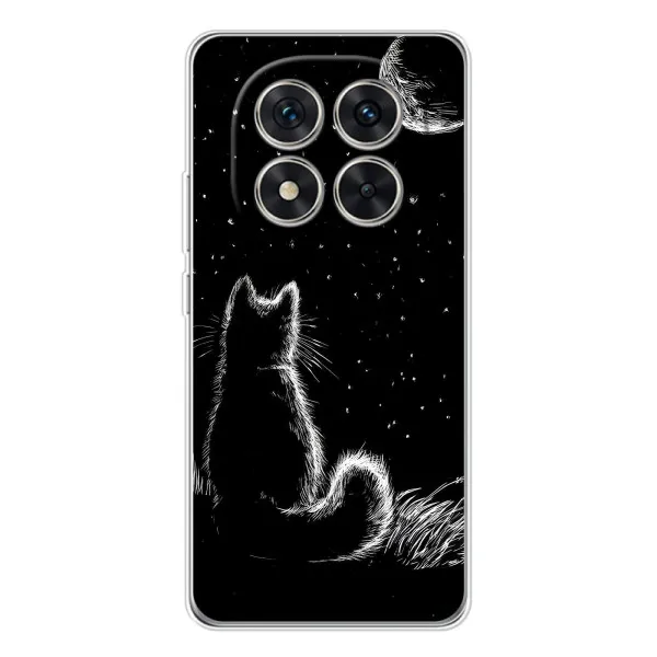 Чехол с принтом «Котик и луна» для Xiaomi Redmi Note 15 Pro Plus