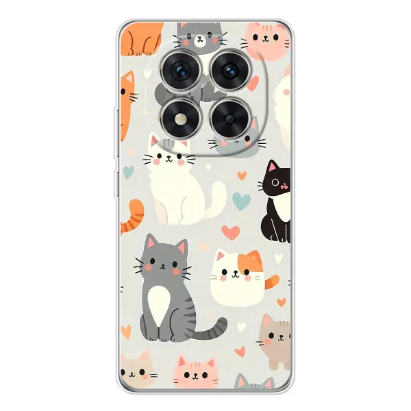Чехол с принтом «Коллаж котов» для Xiaomi Redmi Note 15 Pro Plus