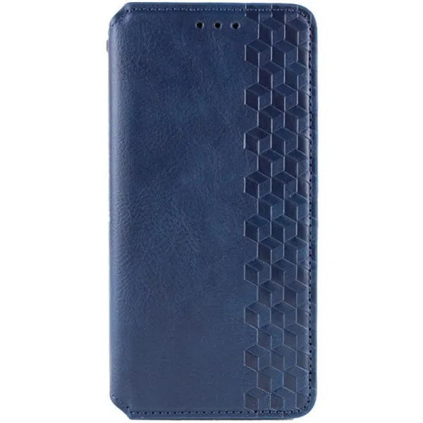 Кожаный чехол-книжка GETMAN Cubic (PU) для Xiaomi Redmi Note 15 Pro 4G — Синий — фото 1